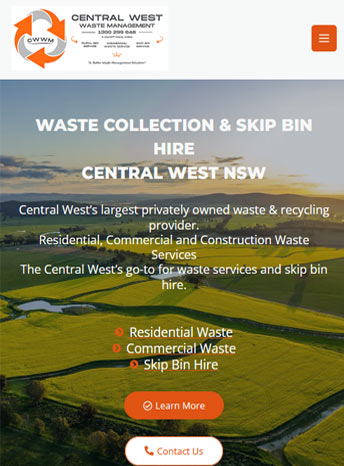 Central-West-waste-client-website-design